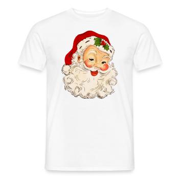 Noël Joyeux Noël Vintage Père Noël - T-shirt homme - blanc - Devant - AI Model Male 178 dark (178cm)