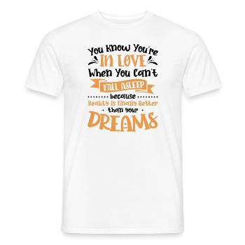 Valentins Tag Beziehung Liebes Spruch - Männer T-Shirt - Weiß - Vorne - AI Model Male 178 dark (178cm)