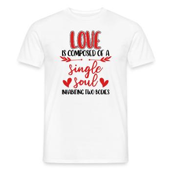 Love is composed of a single soul - Männer T-Shirt - Weiß - Vorne - AI Model Male 178 dark (178cm)