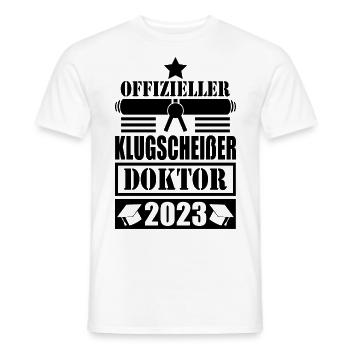 Doktor Abschluss 2023 Offizieller Klugscheißer - Männer T-Shirt - Weiß - Vorne - AI Model Male 178 dark (178cm)