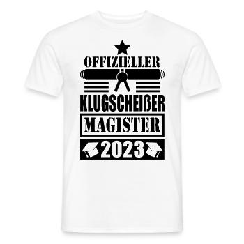 Magister Abschluss 2023 offizieller Klugscheißer - Männer T-Shirt - Weiß - Vorne - AI Model Male 178 dark (178cm)