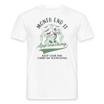Bleib ruhig und mach weiter Buchhaltung - Männer T-Shirt - Weiß - Vorne - AI Model Male 178 dark (178cm)