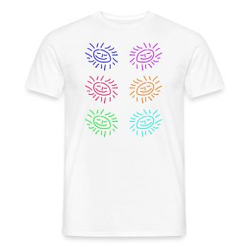 sun sticker blue turqis - Männer T-Shirt - Weiß - Vorne - AI Model Male 178 dark (178cm)