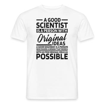 Wissenschaftler Ingenieur lustiger Spruch - Männer T-Shirt - Weiß - Vorne - AI Model Male 178 dark (178cm)