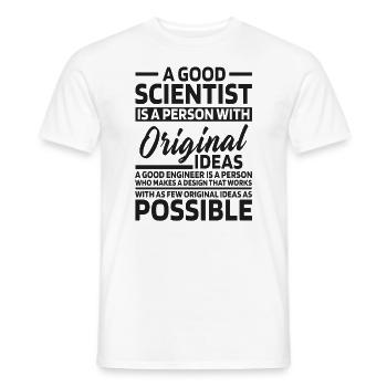 Wissenschaftler Ingenieur lustiger Spruch - Männer T-Shirt - Weiß - Vorne - AI Model Male 178 dark (178cm)