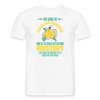 Das Ziel von Wissenschaft und Technik - Männer T-Shirt - Weiß - Vorne - AI Model Male 178 dark (178cm)