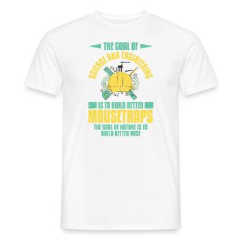 Das Ziel von Wissenschaft und Technik - Männer T-Shirt - Weiß - Vorne - AI Model Male 178 dark (178cm)