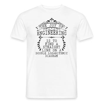 Die Freude an der Technik - Männer T-Shirt - Weiß - Vorne - AI Model Male 178 dark (178cm)