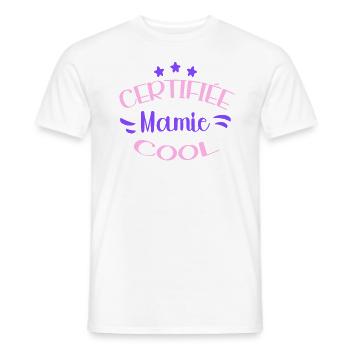 Certifiée Mamie Cool Cadeau Fête Des Grands-Mères - T-shirt homme - blanc - Devant - AI Model Male 178 dark (178cm)