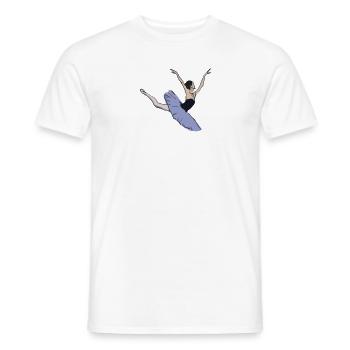 floating elegant ballerina - Men's T-Shirt - white - Front - AI Model Male 178 dark (178cm)