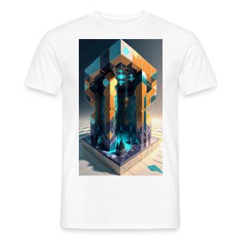 Rêves pixélisés - T-shirt homme - blanc - Devant - AI Model Male 178 dark (178cm)