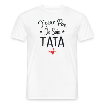 Tante / Tata / Marraine / Oncle / Nourrice / Bébé - T-shirt homme - blanc - Devant - AI Model Male 178 dark (178cm)
