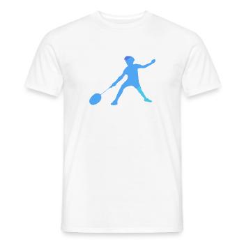 Badminton Smash Drop Clear - Männer T-Shirt - Weiß - Vorne - AI Model Male 178 dark (178cm)