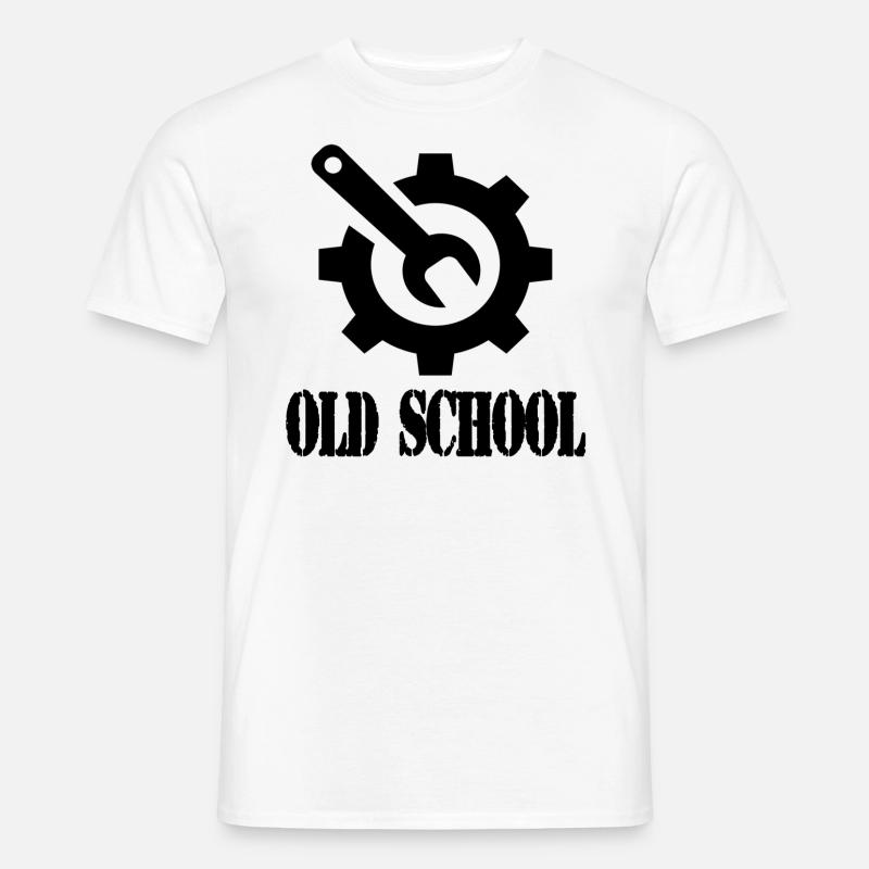 Alte Schule - Männer T-Shirt - Weiß