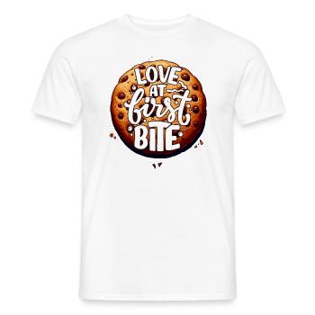 Coup de foudre à la première bouchée - T-shirt homme - blanc - Devant - AI Model Male 178 dark (178cm)