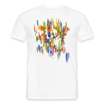Abstract - Men's T-Shirt - white - Front - AI Model Male 178 dark (178cm)