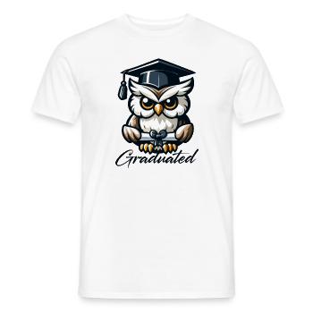 Diplôme d’études supérieures Diplômé - T-shirt homme - blanc - Devant - AI Model Male 178 dark (178cm)