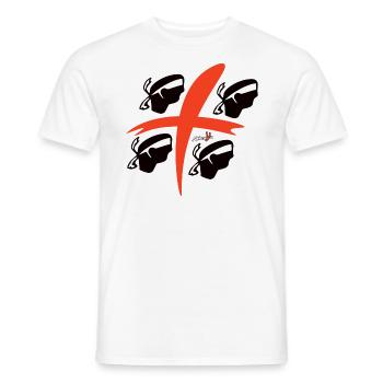 4 mori Style 2.0 - Men's T-Shirt - white - Front - AI Model Male 178 dark (178cm)