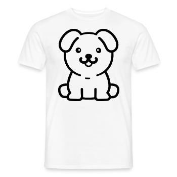Dog - Men's T-Shirt - white - Front - AI Model Male 178 dark (178cm)