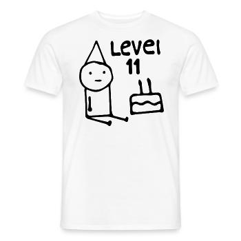 11. Geburtstagsfeier 11 Jahre alt Geburtstag Teenager - Männer T-Shirt - Weiß - Vorne - AI Model Male 178 dark (178cm)