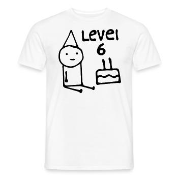 6th Birthday Party Funny 6 Years Old Birthday Kids - T-shirt homme - blanc - Devant - AI Model Male 178 dark (178cm)