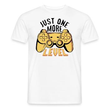 Manette de jeu juste un niveau de plus - T-shirt homme - blanc - Devant - AI Model Male 178 dark (178cm)