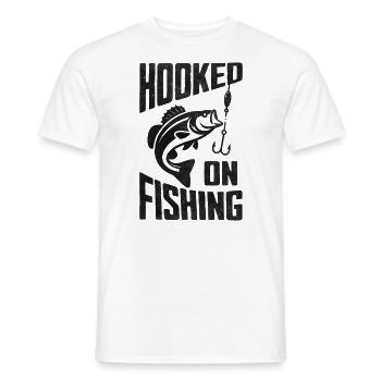 Accro à la pêche à la ligne - T-shirt homme - blanc - Devant - AI Model Male 178 dark (178cm)