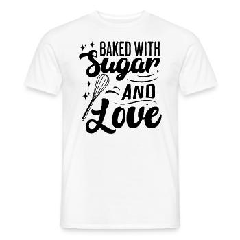 Zucker und Liebe Süßes Backen - Männer T-Shirt - Weiß - Vorne - AI Model Male 178 dark (178cm)