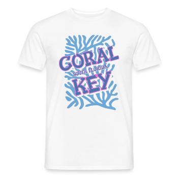 Coral Key south Florida - T-shirt homme - blanc - Devant - AI Model Male 178 dark (178cm)
