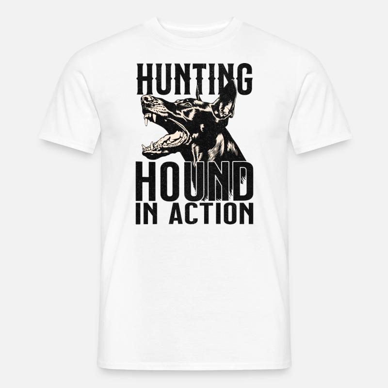 Jagdhund Grimmiger Jagdhund - Männer T-Shirt - Weiß