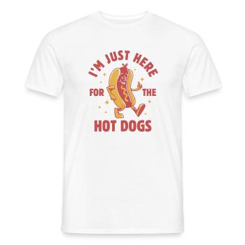 Je suis juste ici pour les hot-dogs - T-shirt homme - blanc - Devant - AI Model Male 178 dark (178cm)