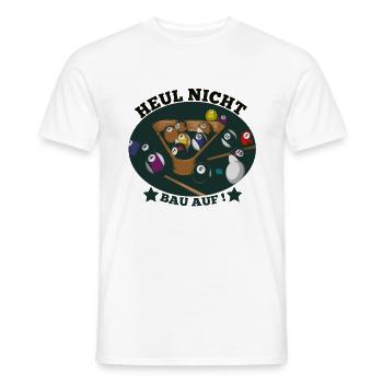 Billard Shirt · Kugeln · Heulen Geschenk - Männer T-Shirt - Weiß - Vorne - AI Model Male 178 dark (178cm)