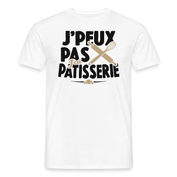 Je Peux Pas J'ai Pâtisserie - T-shirt homme - blanc - Devant - AI Model Male 178 dark (178cm)