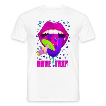 Rave Trip - Männer T-Shirt - Weiß - Vorne - AI Model Male 178 dark (178cm)