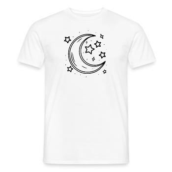 Halbmond Mondsichel Mond und Sterne - Männer T-Shirt - Weiß - Vorne - AI Model Male 178 dark (178cm)
