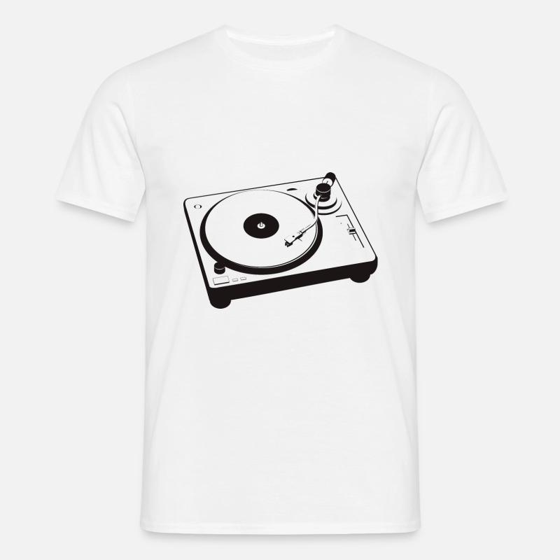 DJ Turntables Turntable Techno - Men's T-Shirt - white