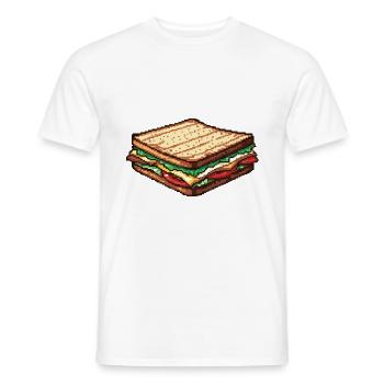 Sandwich Pixel Icon - Men's T-Shirt - white - Front - AI Model Male 178 dark (178cm)
