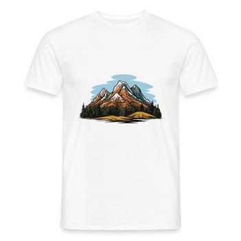 Berge Symbol Natur - Männer T-Shirt - Weiß - Vorne - AI Model Male 178 dark (178cm)