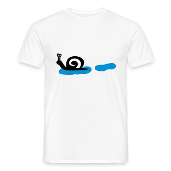 Schnecke und Schneckenschleim light - Männer T-Shirt - Weiß - Vorne - AI Model Male 178 dark (178cm)