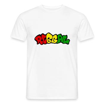 reggae - Men's T-Shirt - white - Front - AI Model Male 178 dark (178cm)
