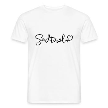 South Tyrol Heartbeat - Men's T-Shirt - white - Front - AI Model Male 178 dark (178cm)