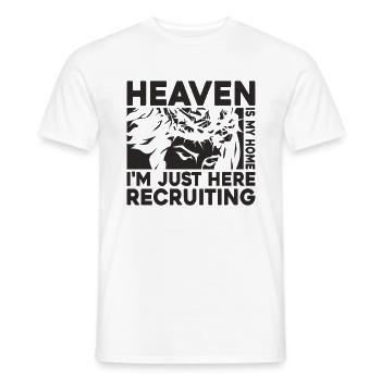 Heaven Is My Home I'm Just Here Recruiting - Men's T-Shirt - white - Front - AI Model Male 178 dark (178cm)