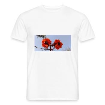 Kanarische Blumen - Männer T-Shirt - Weiß - Vorne - AI Model Male 178 dark (178cm)