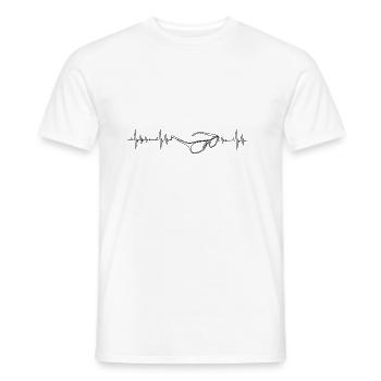glasses - Men's T-Shirt - white - Front - AI Model Male 178 dark (178cm)
