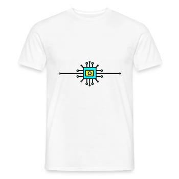 Computer Chip Digital Sensor - Männer T-Shirt - Weiß - Vorne - AI Model Male 178 dark (178cm)