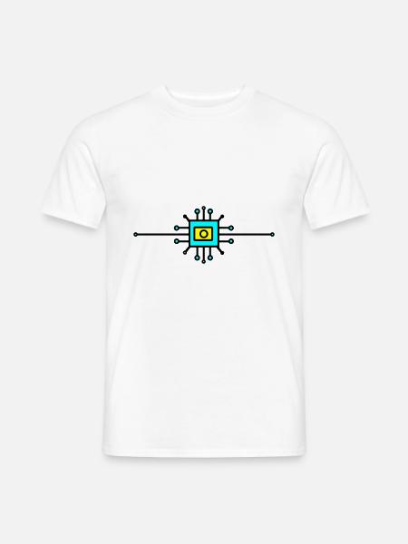 Computer Chip Digital Sensor - Men's T-Shirt - white
