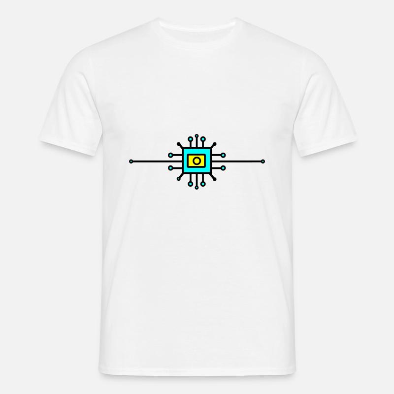 Computer Chip Digital Sensor - Men's T-Shirt - white