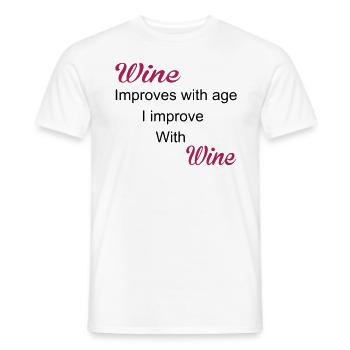 Wine - Männer T-Shirt - Weiß - Vorne - AI Model Male 178 dark (178cm)