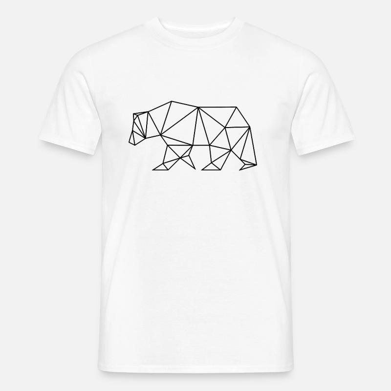 Eisbaer Bär black polyart - Männer T-Shirt - Weiß