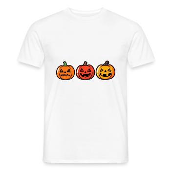 Pumpkin Halloween Cute - Men's T-Shirt - white - Front - AI Model Male 178 dark (178cm)